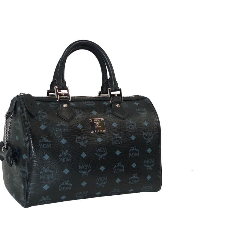 MCM Black Boston SHW w Doggie Tote-0