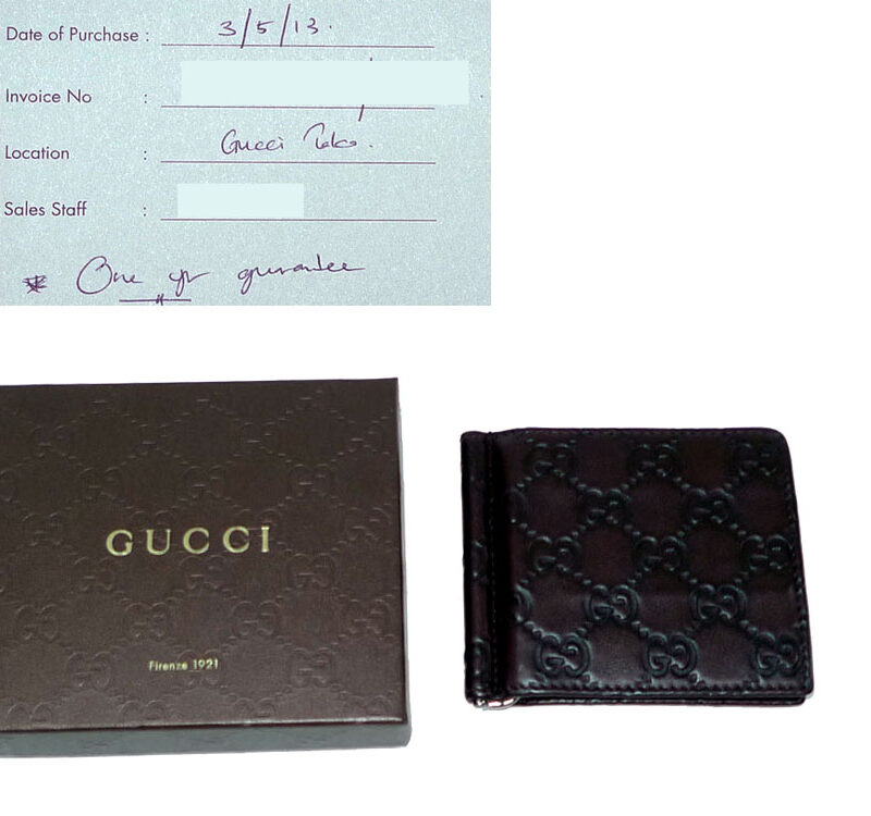 Gucci 170580 Dark Brown Guccissima Money Clip 6 Cards -0