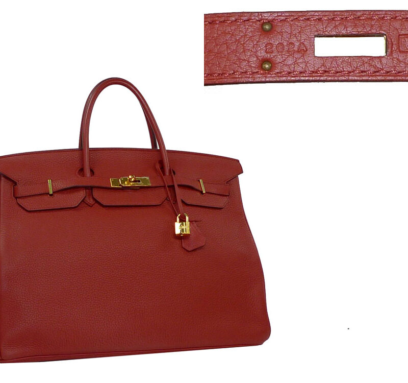 Hermes Birkin 40 Sienne Togo M Stamp with Gold Hardware -0