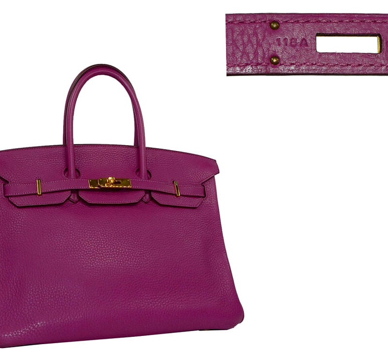 Hermes Birkin 35 Tosca Clemence Leather O Stamp Gold Hardware-0