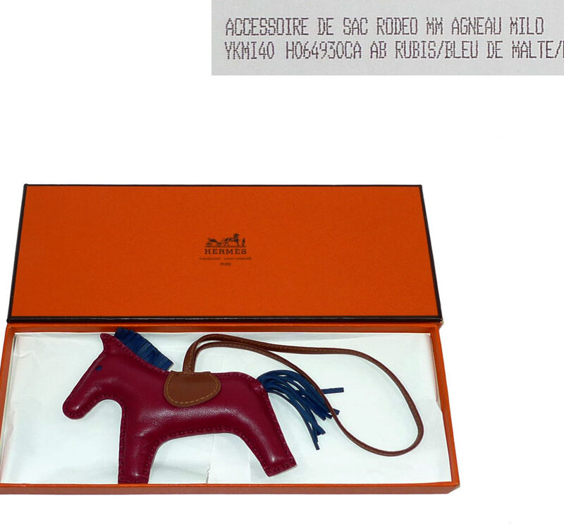 Hermes Rodeo MM Rubis/ Bleu de Malte/ Fauve-0