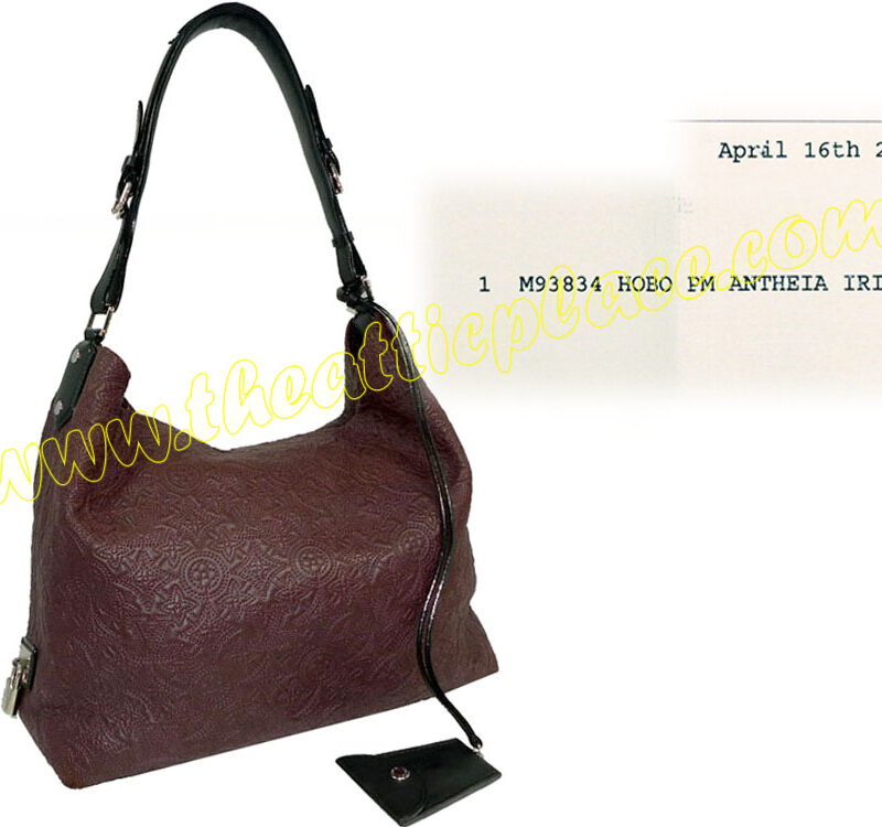 Louis Vuitton M93834 Logo Embossed Antheia Iris Small Hobo Bag-0