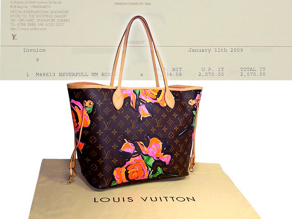 Louis Vuitton M48613 Neverfull MM Roses (SP0058)-0