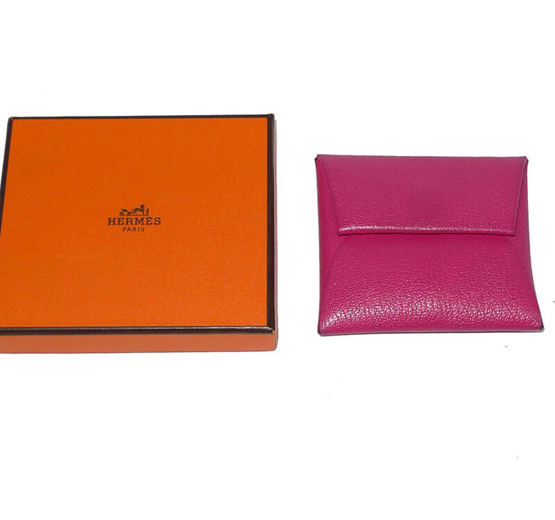 Hermes Candy Pink Coin Purse N Stamp Mysore Leather-0