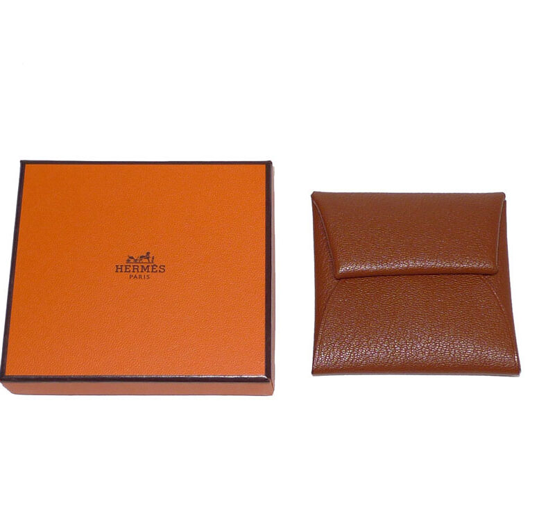 Hermes Marron De Indian Coin Purse K Stamp-0
