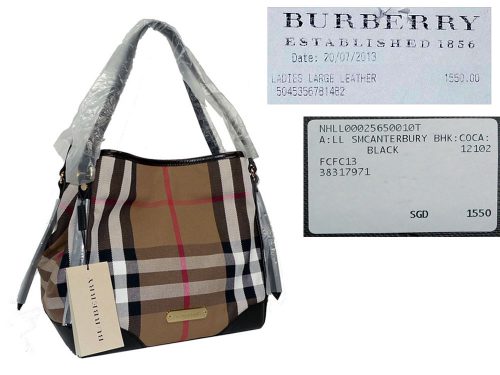 Burberry Small Bridle House Check Tote Bag -0
