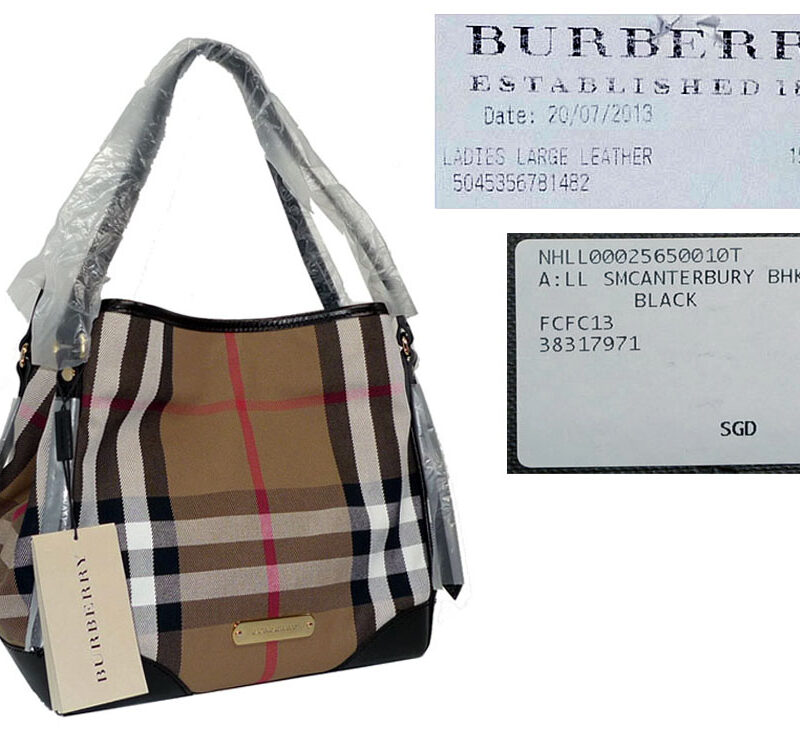 Burberry Small Bridle House Check Tote Bag -0