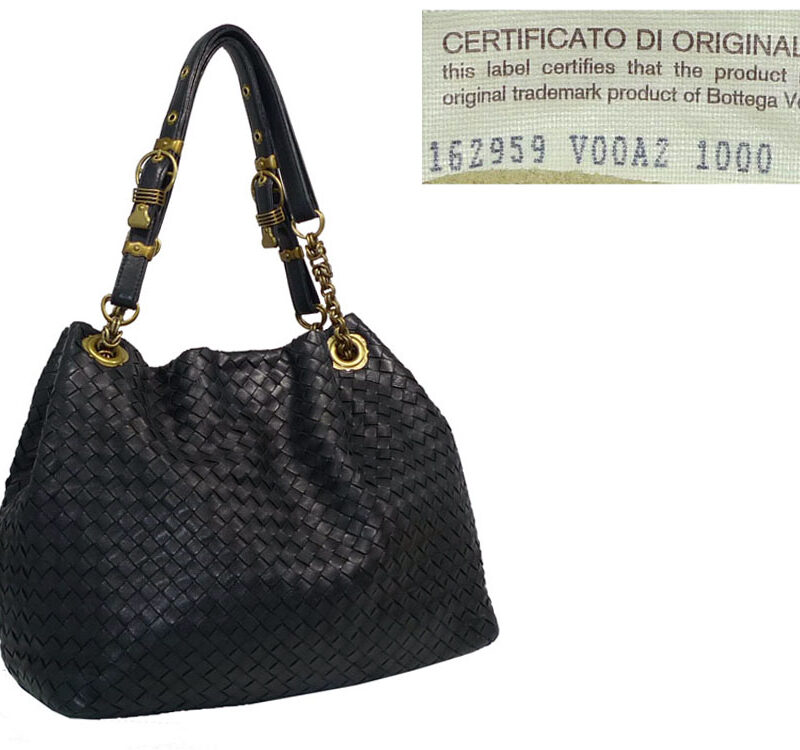 Bottega Veneta 162959 Black Woven Hobo Small-0
