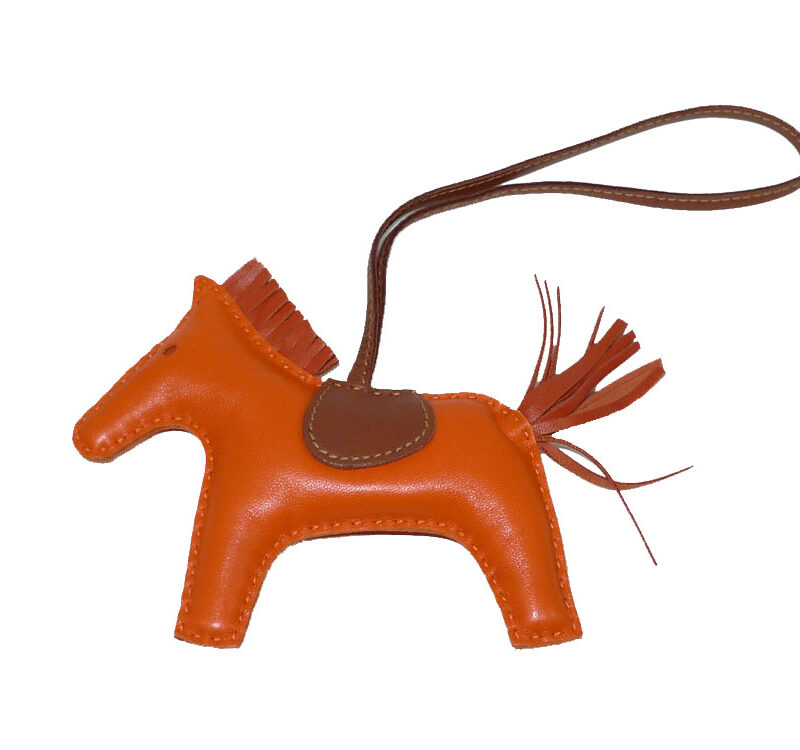 Hermes Rodeo PM Feu/ Fauve Duo Color Bag Charm-0