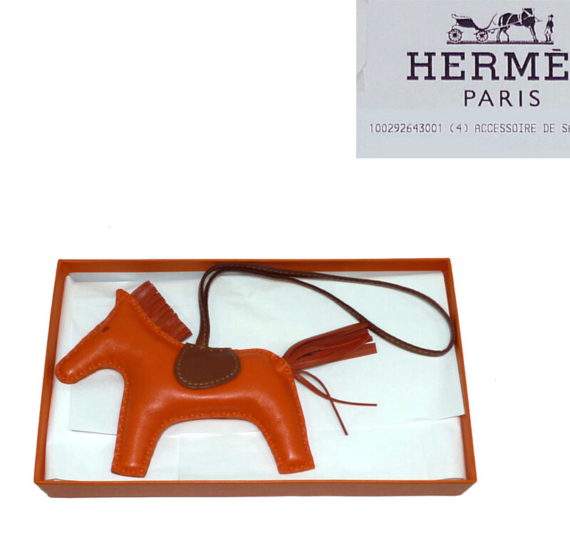 Hermes Rodeo MM Feu/ Fauve Duo Color Bag Charm-0