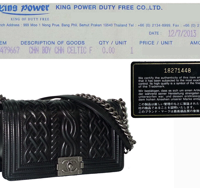 Chanel 18271448 Black Calf Twist Le Boy Chanel Medium Mat Hardware-0
