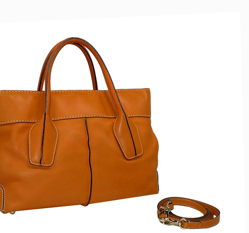 Tods D-Styling/ D Bag Orange Doctor Medium Leather Bag-0