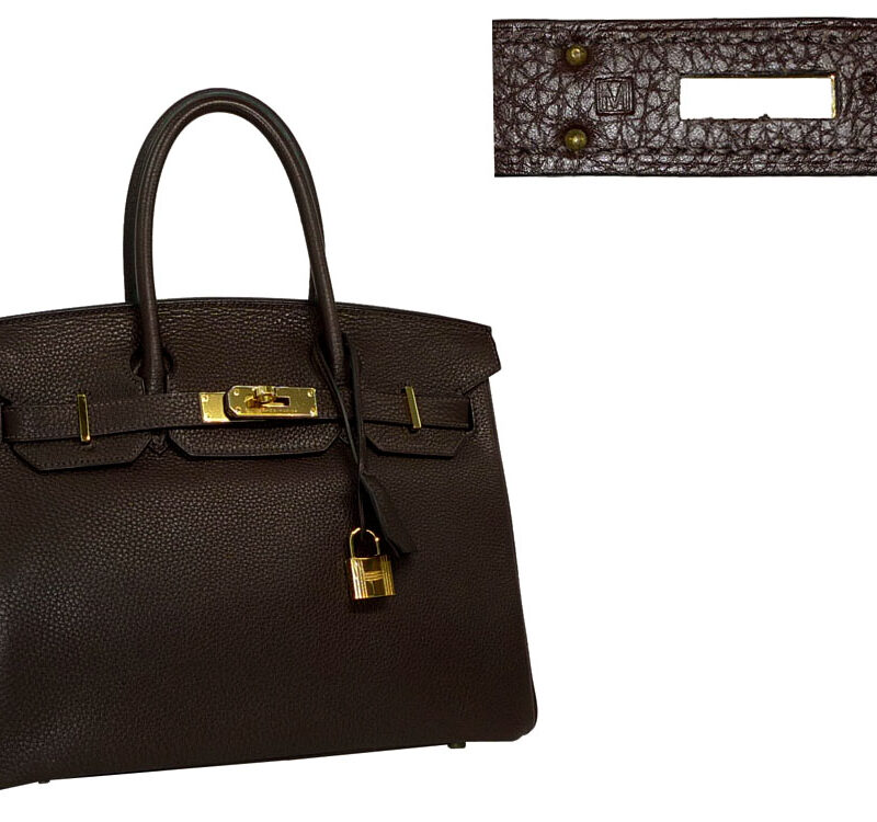 Hermes Birkin 30 Chocolate Togo M Stamp Gold Hardware-0