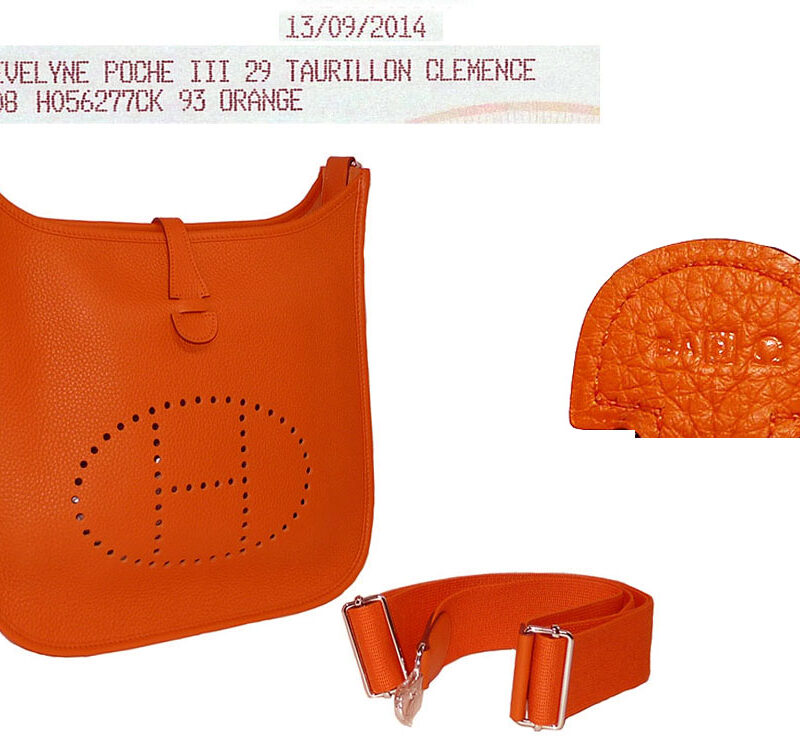 Hermes Evelyne MM 33 III Feu Color "O"Stamp Medium Size Messenger for Unisex-0