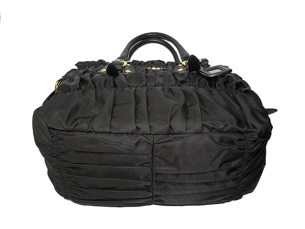 Prada BN1336 Black Tessuto Gaufre Shopping Tote-28787