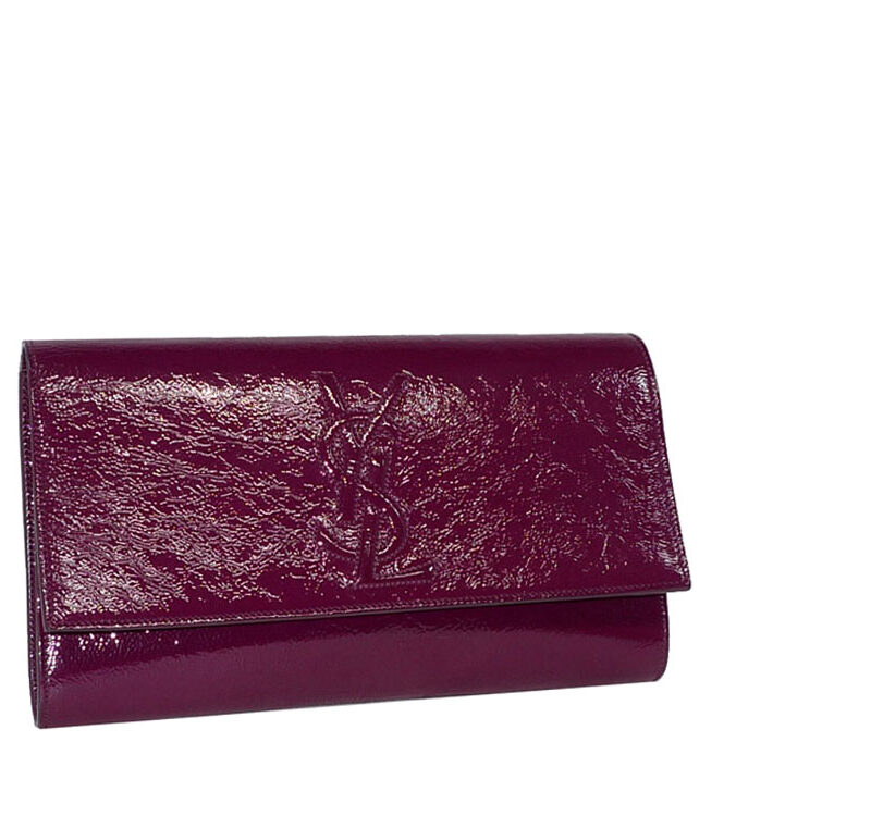 YSL 203855 Ipad Purple Patent Clutch Large-0