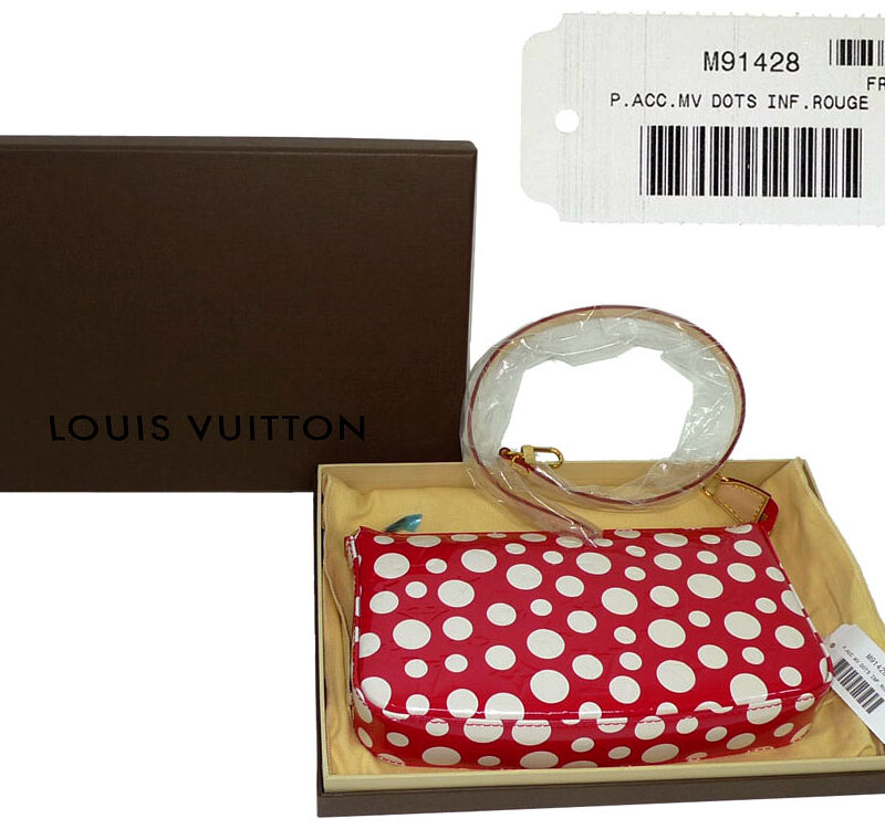 Louis Vuitton M91428 Red Monogram Vernis Dots Infinity Pocette Accessories (DR2192)-0