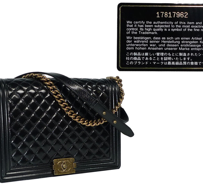 Chanel 17817962 Black Patent Boy Chanel Large Mat Gold Hardware-0