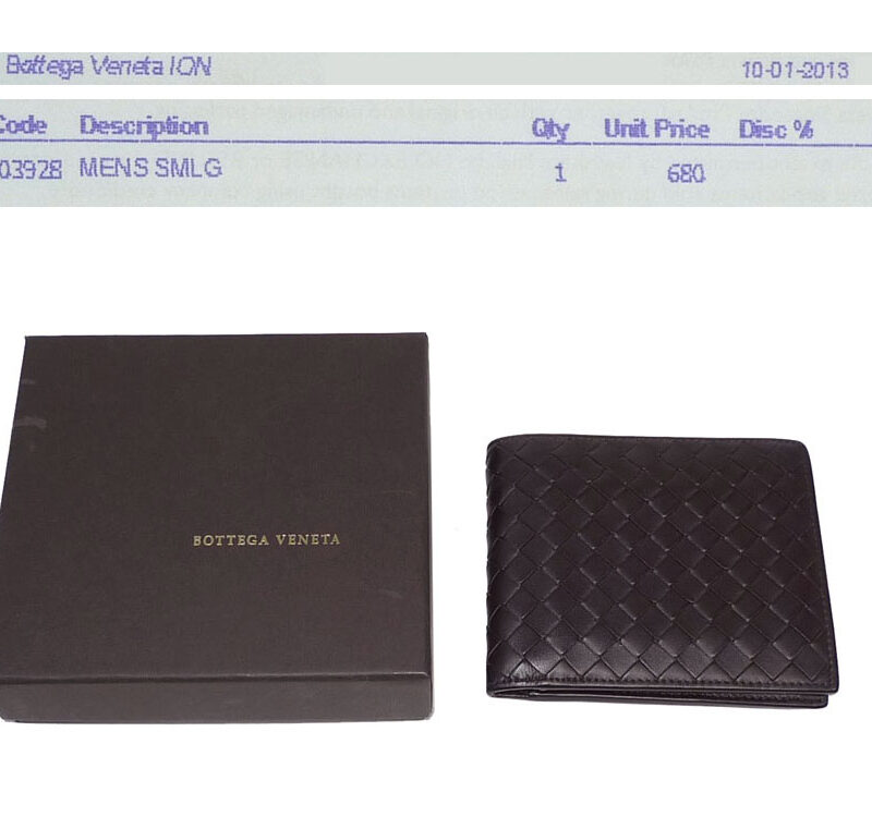 Bottega Veneta 113993 Signature Brown Intrecciato 8 Cards Leather Billfold Wallet-0