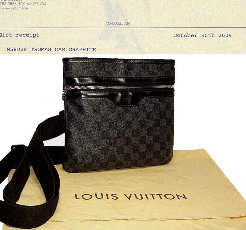 Louis Vuitton N58028 Thomas Damier Graphite Canvas Small Messenger Bag-0