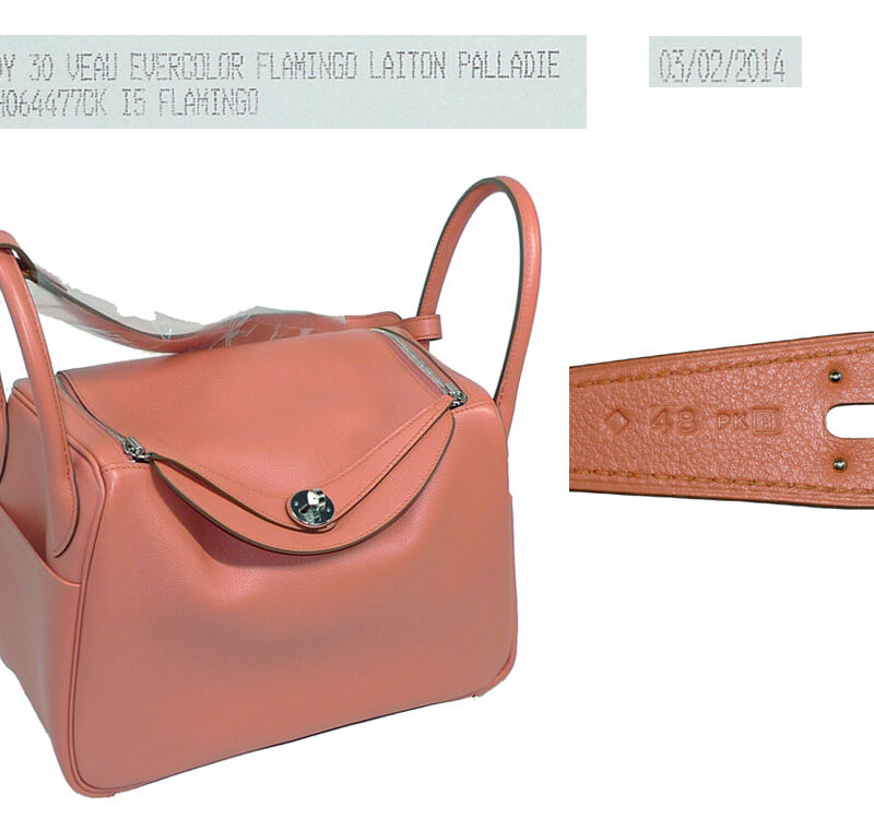 Hermes Lindy 30 Flamingo Pink Veau Evercolor Leather R Stamp Palladium Hardware-0