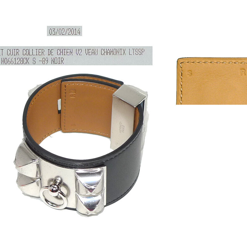 Hermes Black Chamonix Collier De Chien (CDC) with Silver Hardware 'Q' Stamp Size S-0