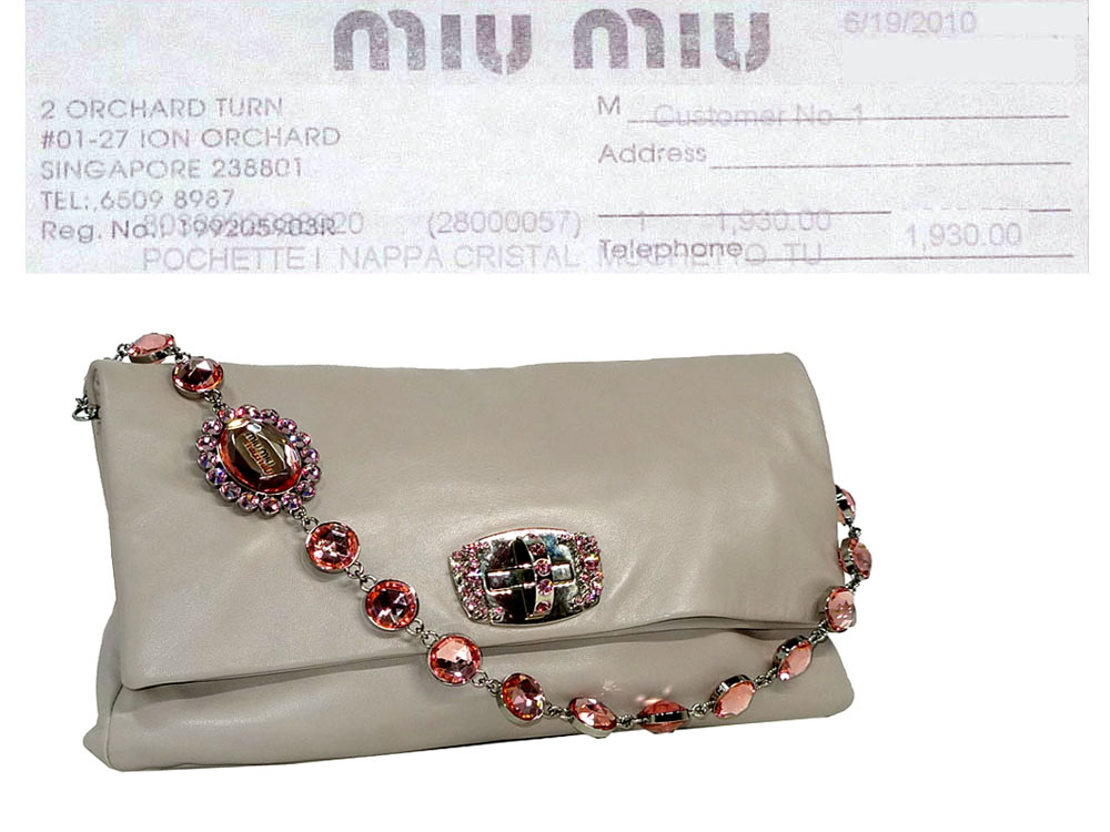 Miu Miu Pink Nappa Cristal Jewelled Large Flap Three-in-one Pochette / Clutch/ Bag-0