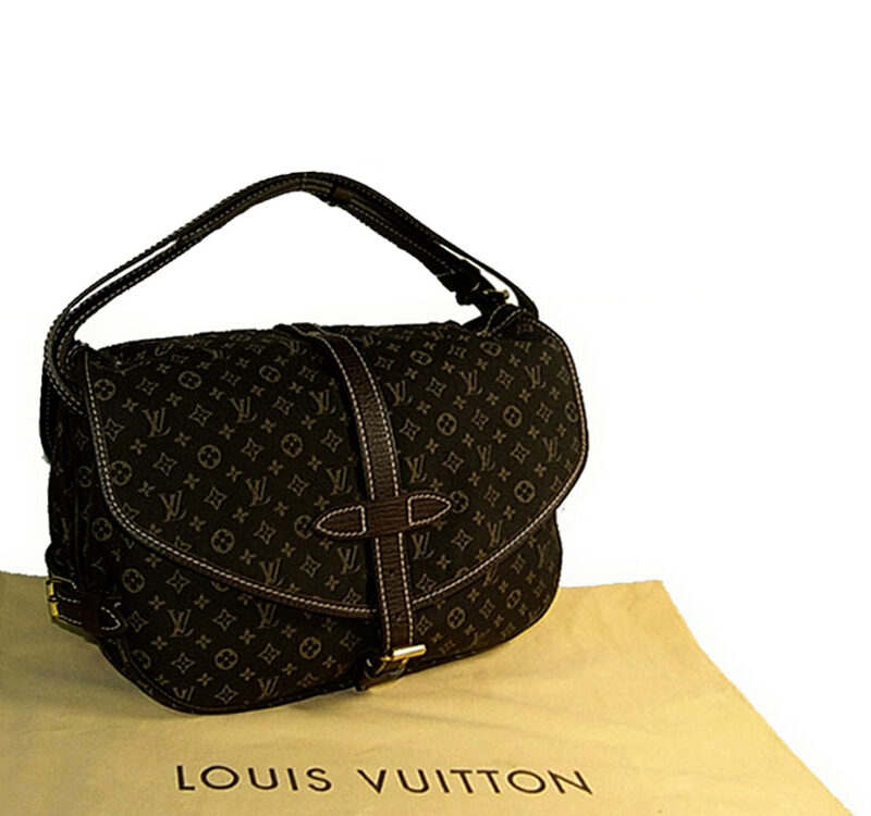 Louis Vuitton M95227 Saumur in Mini Lin Canvas Shouler/ Messenger Bag-0