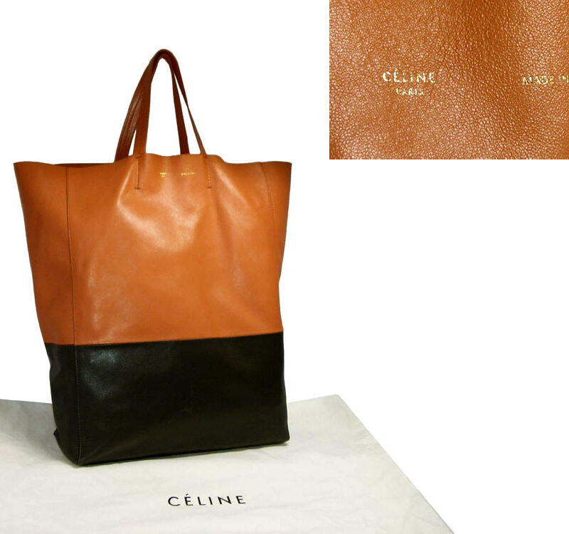 Celine Bi-Color Camel / Black Cabas Tote-0