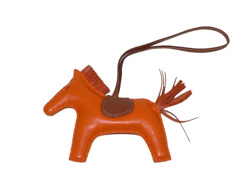 Hermes Rodeo PM Feu/ Fauve Duo Color Bag Charm-0