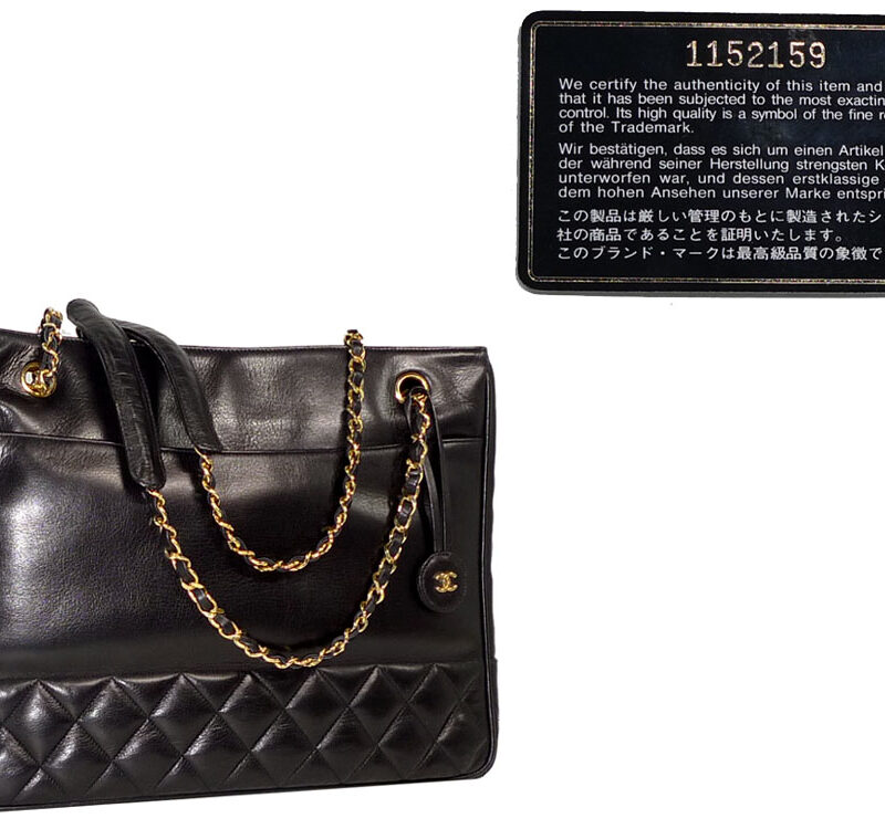 Chanel 1152159 Black Lambskin Document Gold Hardware Bag-0