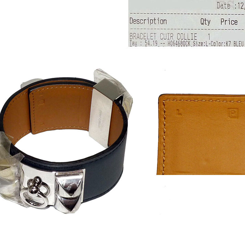 Hermes CDC Blue Obscur L Size P Stamp SHW-0