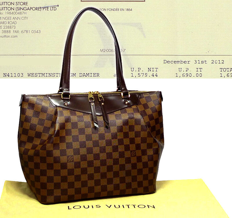 Louis Vuitton N41103 Westminster GM in Damier Ebene Canvas-0