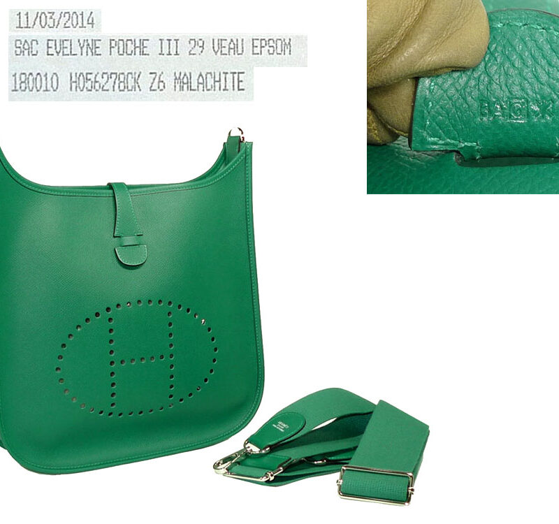 Hermes Evelyne 29 Veau Epsom Malachite Q Stamp-0