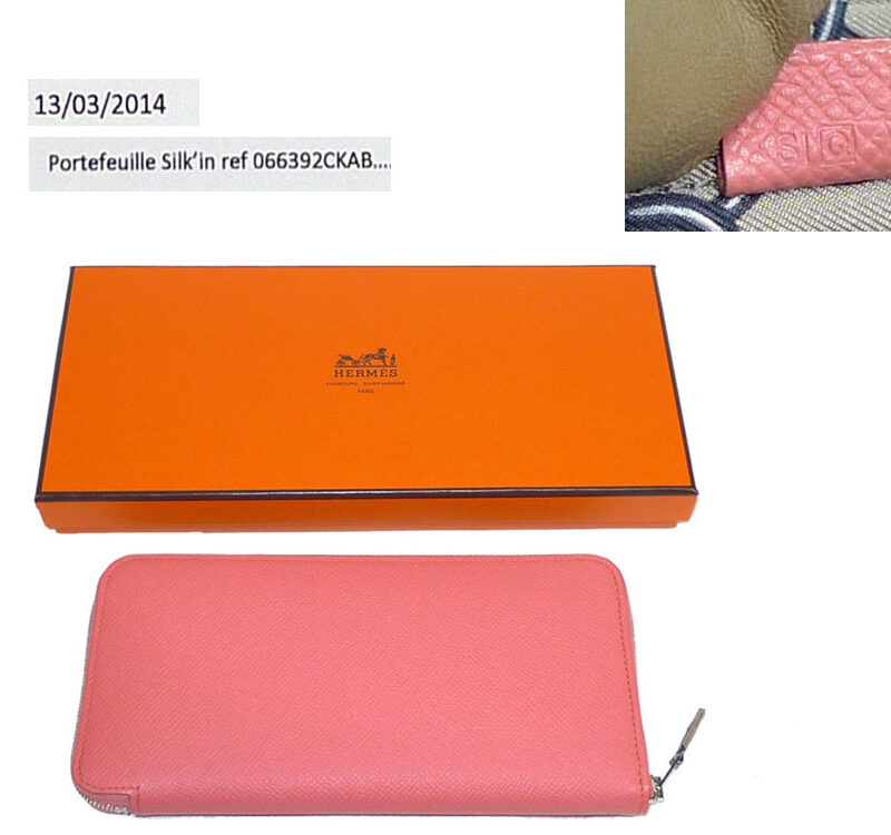 Hermes Silk In Long Wallet in Pink Epsom Leather Q Stamp -0