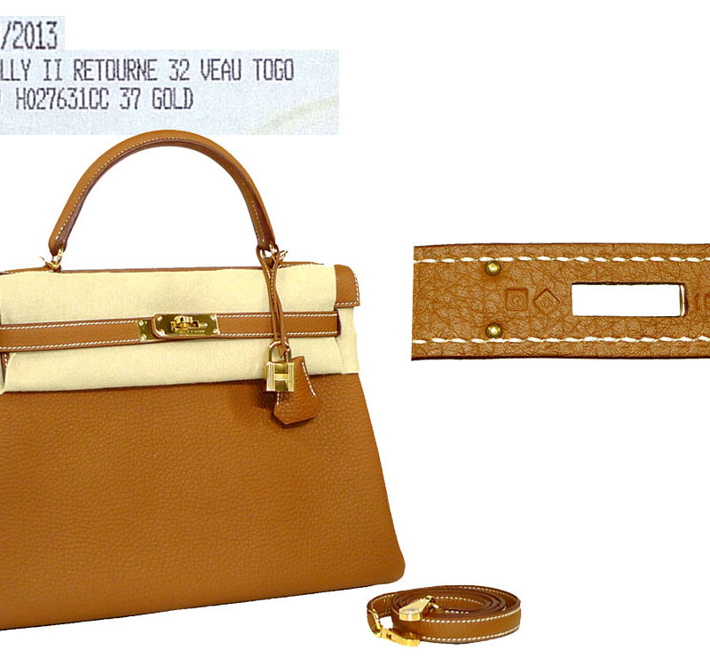 Hermes Kelly 32 Gold Q Stamp Togo Gold Hardware-0