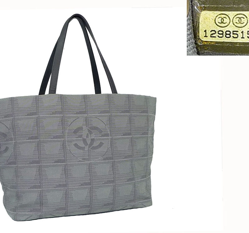 Chanel 12985154 Grey Canvas Shopping Tote-0