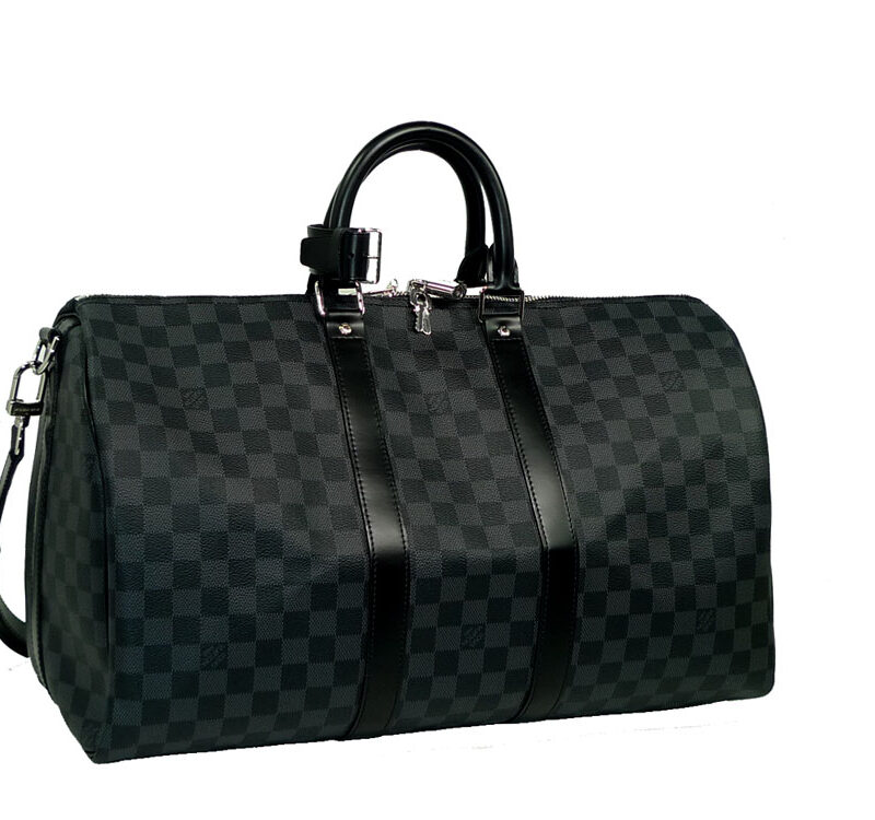 Louis Vuitton N41418 Damier Graphite Keepall 45 Bandouliere with Shoulder Strap-0