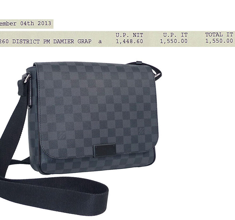 Louis Vuitton N41260 Damier Graphite District PM-0