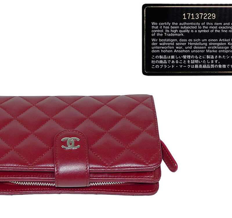 Chanel 17137229 Red Lambskin Zippy French Wallet-0