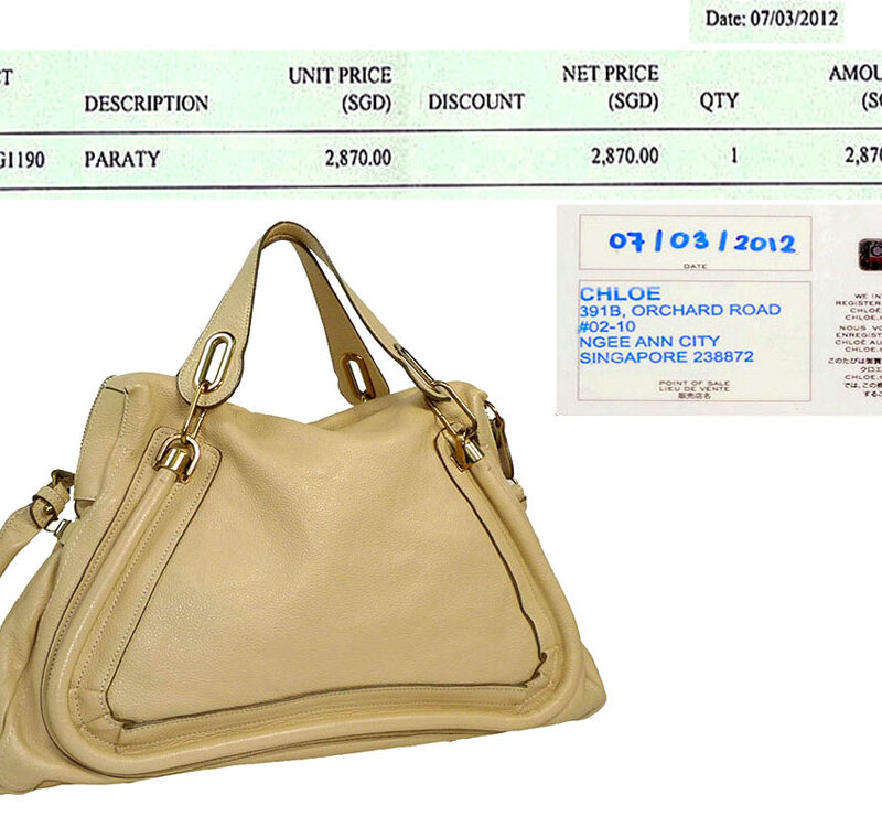 Chloe Beige Calf Paraty Medium Satchel with Matt Gold Hardware-0