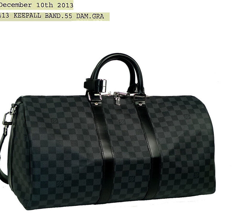 Louis Vuitton N41413 Damier Graphite Keepall 55 Bandouliere with Shoulder Strap-0