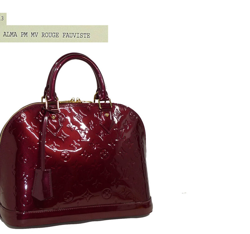 Louis Vuitton M91691 Vernis Rouge Fauviste Alma PM Tote Bag-0