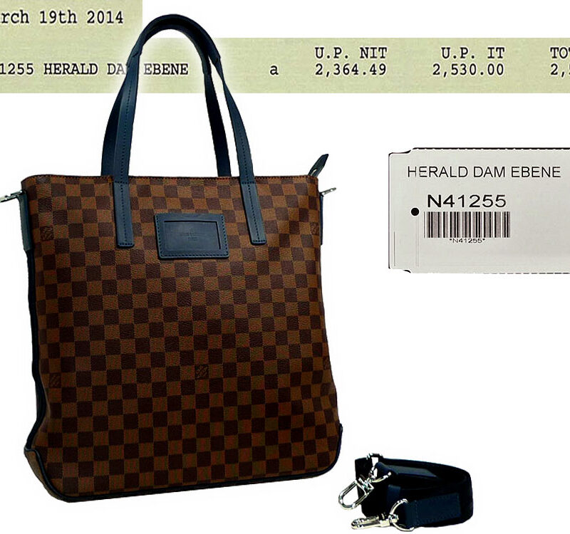 Louis Vuitton N41255 Limted Collection Herald Damier Ebene Tote/ Messenger Bag-0