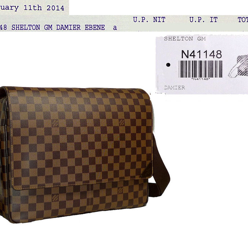 Louis Vuitton N41148 Shelton GM Damier Ebene Messenger/ Laptop Bag-0