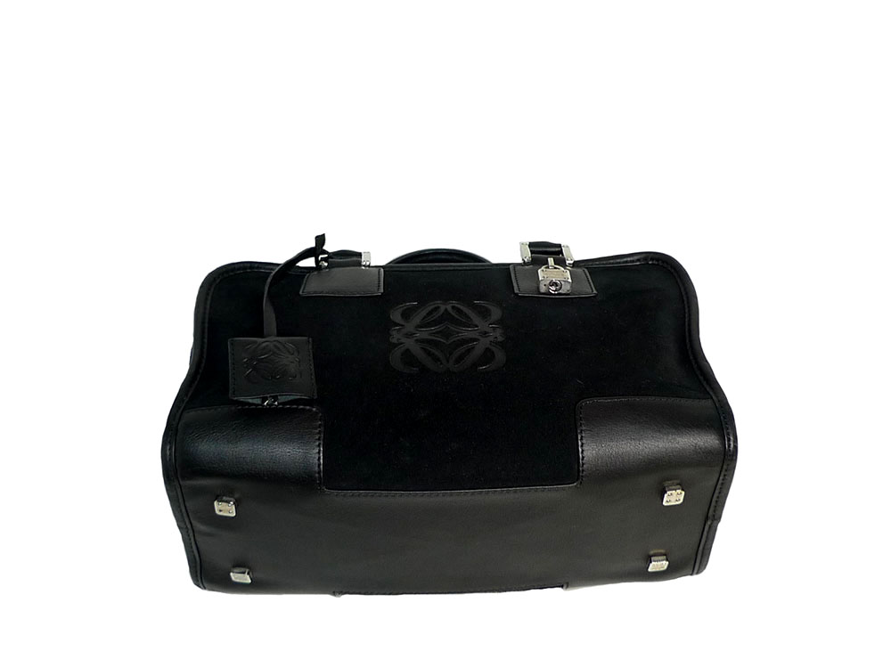 Loewe Black Suede 311.61.001 Amazona Small Tote-30663