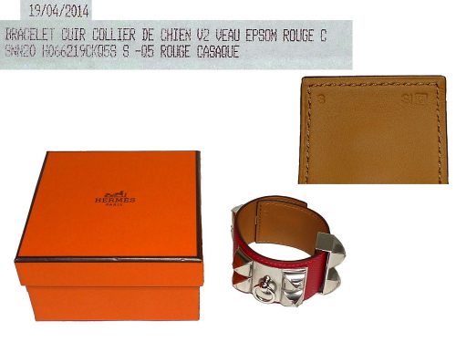 Hermes CDC Rouge Casaque Epsom Q Stamp SHW-0