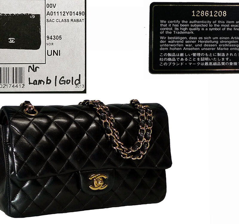 Chanel 12861208 Black Lambskin Timeless Classic Medium Gold Hardware-0