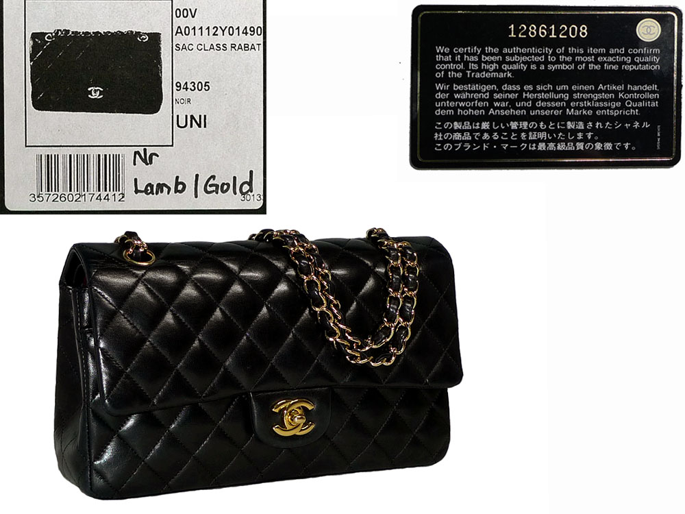 Chanel 12861208 Black Lambskin Timeless Classic Medium Gold Hardware-0