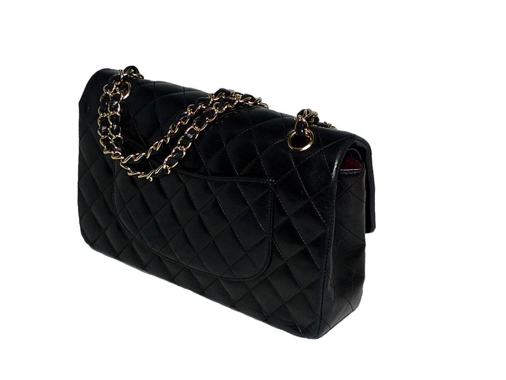 Chanel 12861208 Black Lambskin Timeless Classic Medium Gold Hardware-30576
